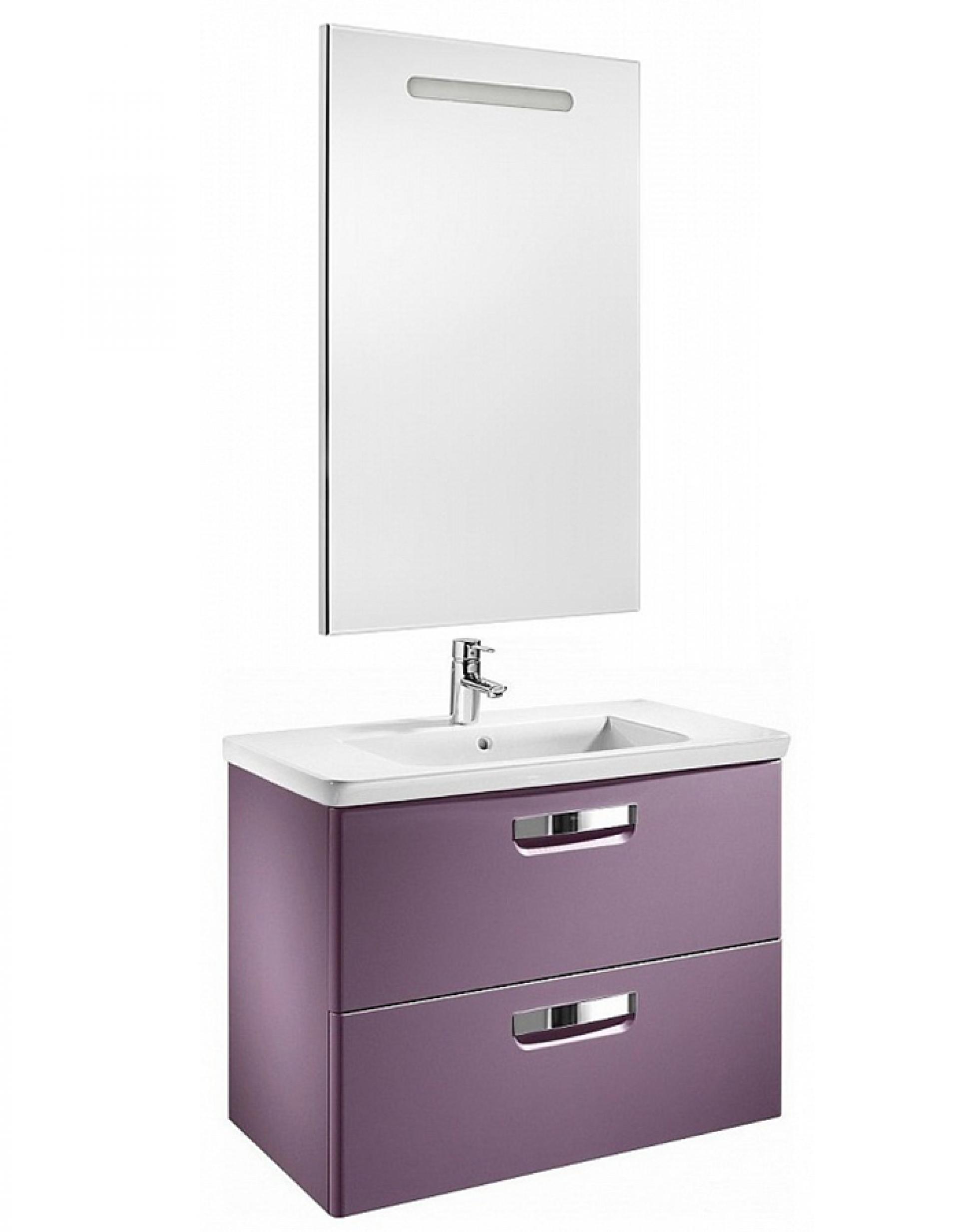 Комплект мебели 60 см Roca Gap фиолетовая, с подсветкой
