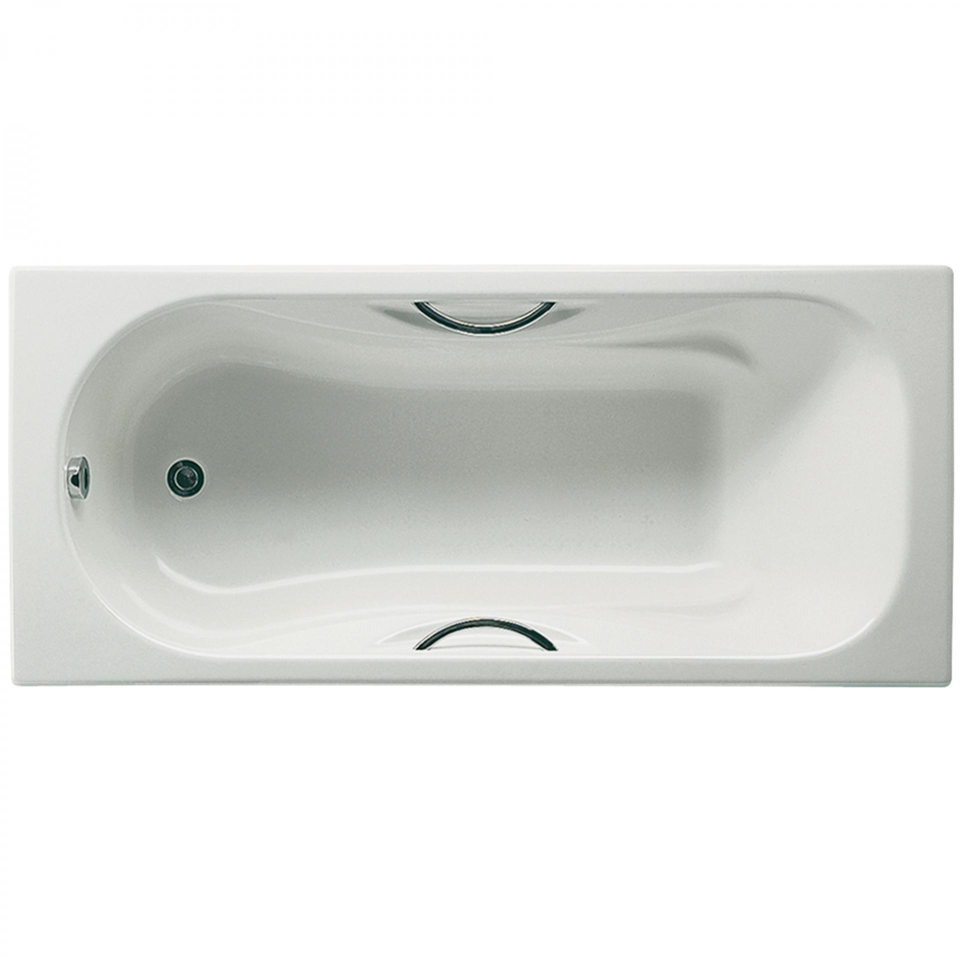 Фото: Чугунная ванна 170х75 Roca Malibu 2309G000R с отверстиями для ручек Roca в каталоге