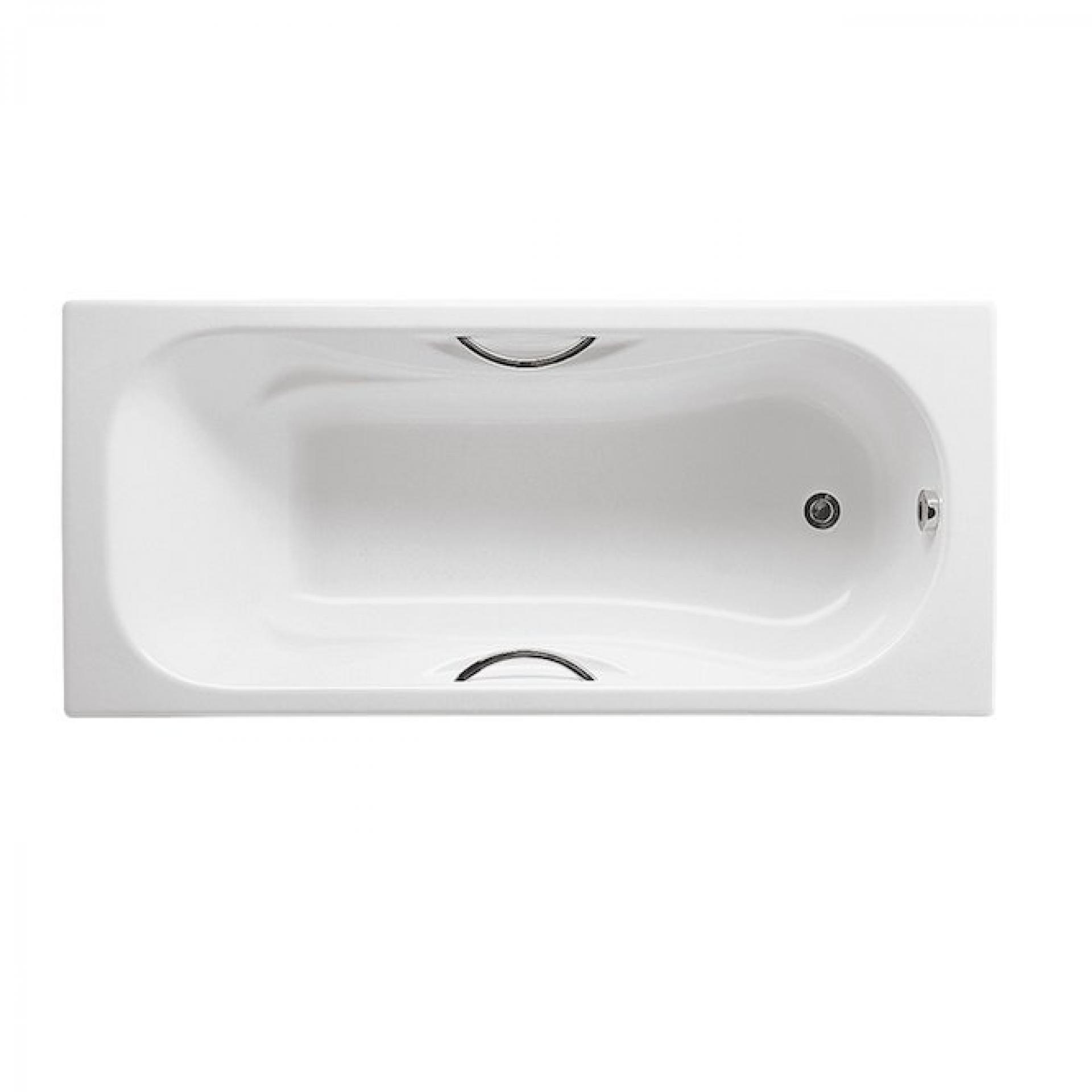 Чугунная ванна 170х75 Roca Malibu 23097000R с отверстиями для ручек