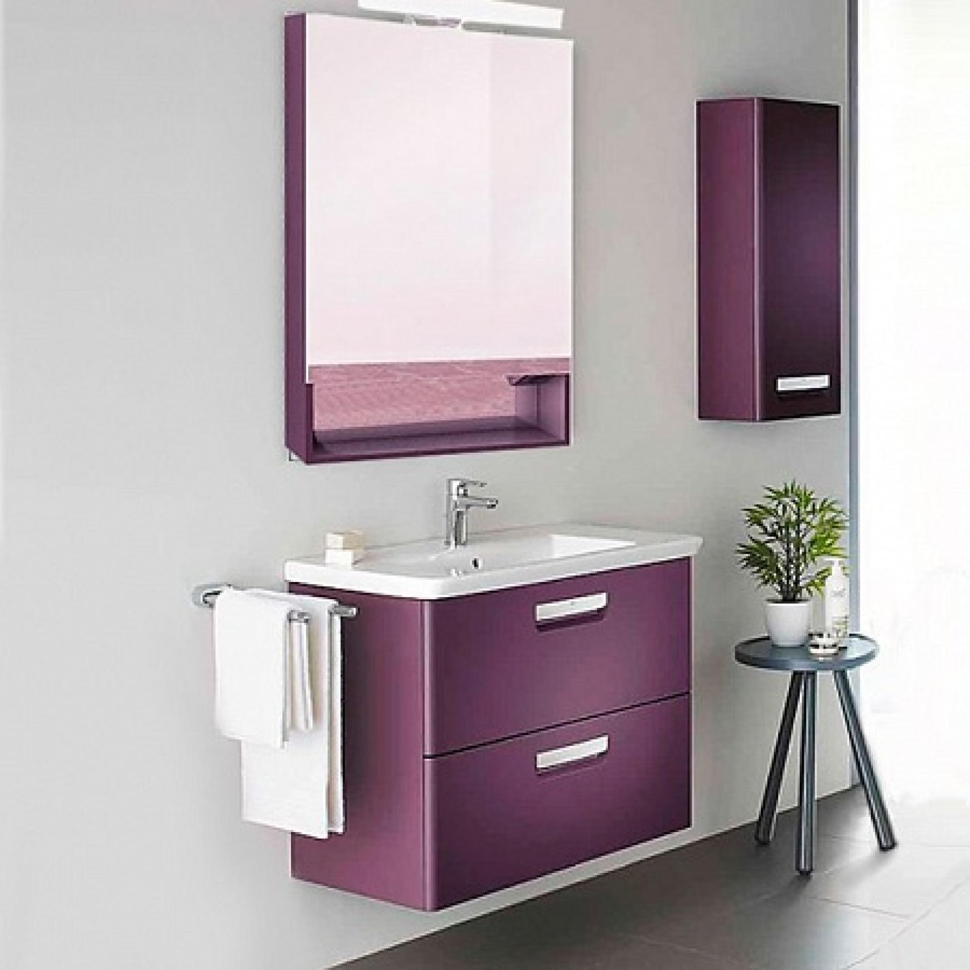 Фото: Комплект мебели 80 см Roca Gap фиолетовая, со светильником Roca в каталоге