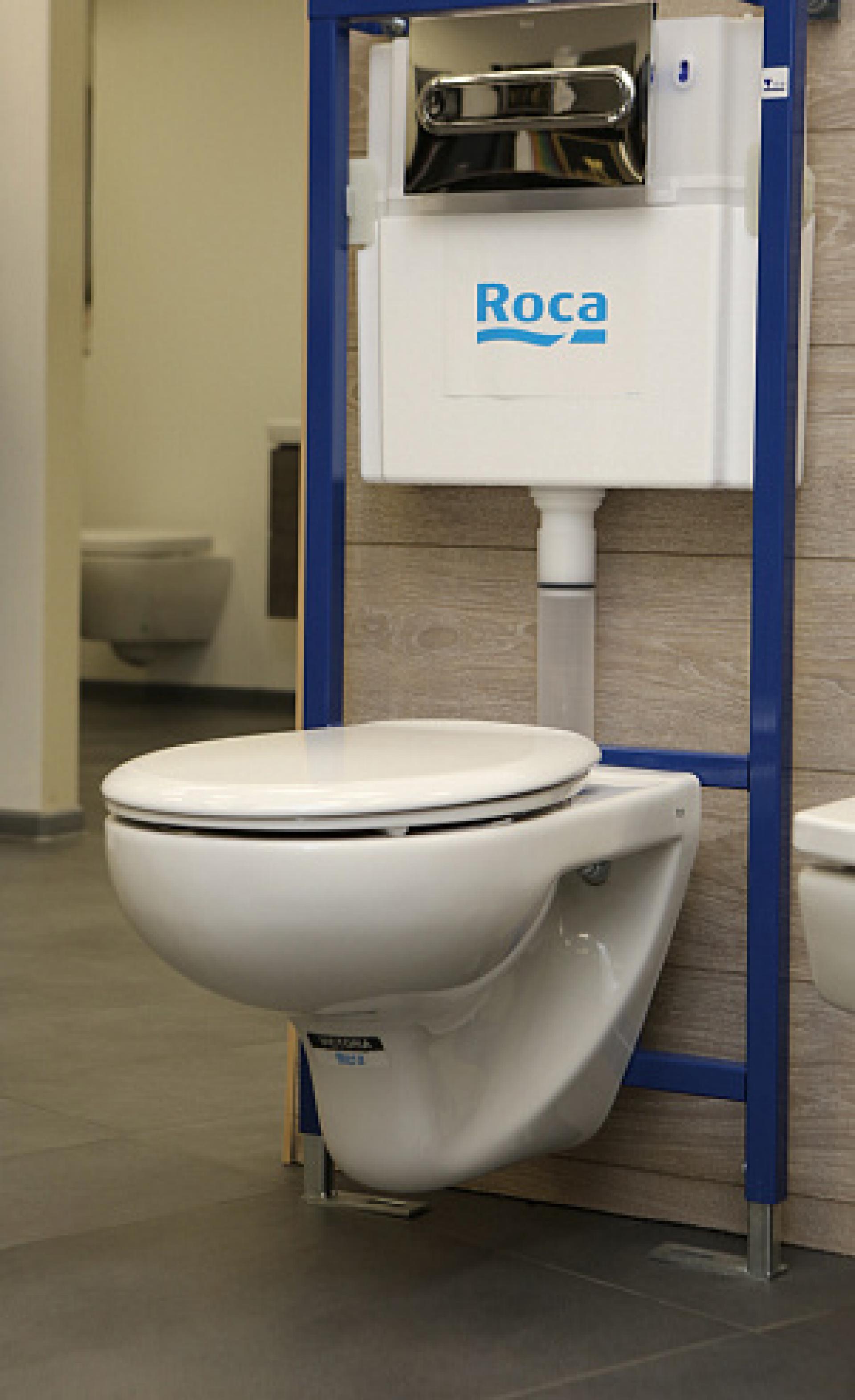 Фото: Комплект инсталляция Roca DUPLO WC 890090020 с подвесным унитазом Roca Victoria 34630300R Roca в каталоге
