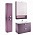 Комплект мебели 80 см Roca Gap фиолетовый, с подсветкой + шкаф-пенал левый